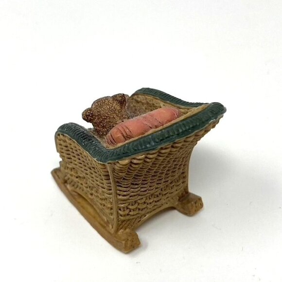 Avon Victorian Memories Dollhouse Stove, Wicker Rocking Chair, Flower Pot - Picture 6 of 9